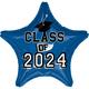 Blue Congrats Grad Foil Balloon Bouquet, 13pc, Premium - True to Your School